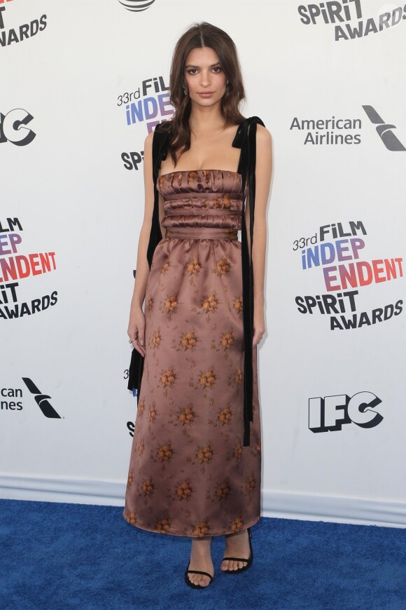 Emily Ratajkowski au 33ème Independent Spirit Awards à Santa Monica, le 3 février 2018.