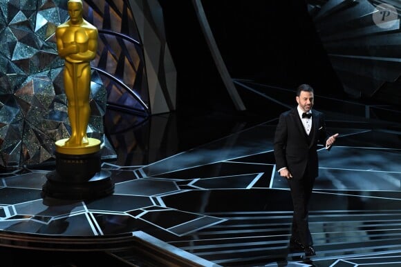 Jimmy Kimmel pendant les Oscars, Dolby Theatre. Los Angeles, le 4 mars 2018