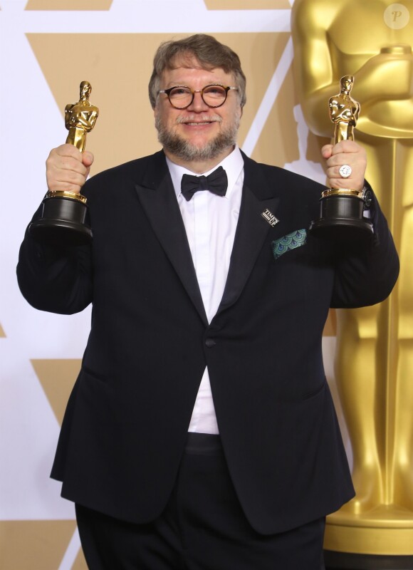 Guillermo del Toro (Oscar du meilleur film pour 'La Forme de l'eau') à la press room de la 90ème cérémonie des Oscars 2018 au théâtre Dolby à Los Angeles, le 4 mars 2018