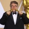 Guillermo del Toro (Oscar du meilleur film pour 'La Forme de l'eau') à la press room de la 90ème cérémonie des Oscars 2018 au théâtre Dolby à Los Angeles, le 4 mars 2018