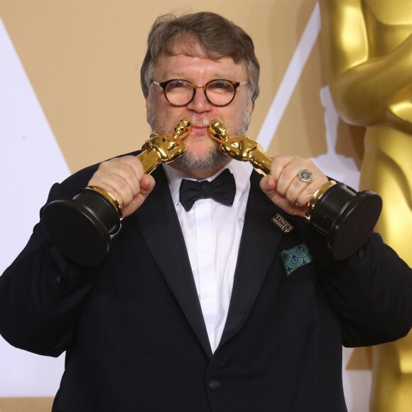 Guillermo del Toro (Oscar du meilleur film pour 'La Forme de l'eau') à la press room de la 90ème cérémonie des Oscars 2018 au théâtre Dolby à Los Angeles, le 4 mars 2018