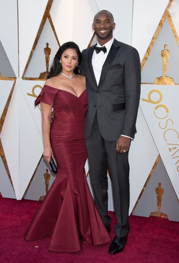 Kobe Bryant avec sa femme Vanessa Laine - 90ème cérémonie des Oscars 2018 au théâtre Dolby à Los Angeles, Californie, Etats-Unis, le 4 mars 2018. © A.M.P.A.S/AdMedia/Zuma Press/Bes
