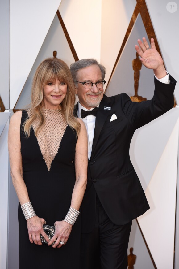 Steven Spielberg et sa femme Kate Capshaw - Arrivées - 90ème cérémonie des Oscars 2018 au théâtre Dolby à Los Angeles, le 4 mars 2018. © Kevin Sullivan via ZUMA Press/Bestimage