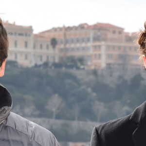 Boris Herrmann, et Pierre Casiraghi, vice-président du Yacht Club de Monaco - Présentation des Monaco Globes Series au Yacht Club de Monaco le 27 février 2018. © Bruno Bebert/Pool restreint Monaco/Bestimage