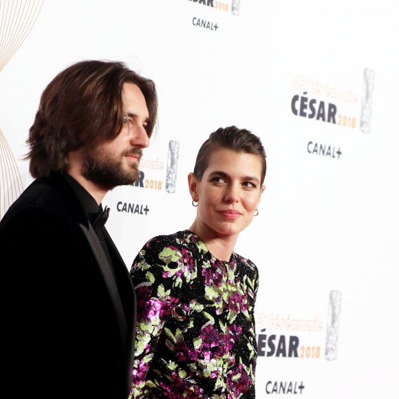 Charlotte Casiraghi et son compagnon Dimitri Rassam - Photocall lors de la 43ème cérémonie des Cesar à la salle Pleyel à Paris, le 2 mars 2018. © Dominique Jacovides - Olivier Borde / Bestimage