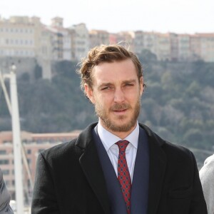 Exclusif - Pierre Casiraghi lors de la présentation des Monaco Globes Series au Yacht Club de Monaco le 27 février 2018. Cette course offshore en Imoca, en double et sans escale, aura lieu du 1er au 8 juin 2018 et sera qualificative pour le Vendée Globe. © Olivier Huitel/Pool restreint Monaco/Bestimage-Crystal
