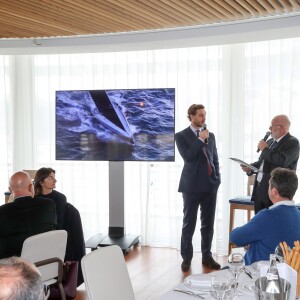 Exclusif - Pierre Casiraghi lors de la présentation des Monaco Globes Series au Yacht Club de Monaco le 27 février 2018. Cette course offshore en Imoca, en double et sans escale, aura lieu du 1er au 8 juin 2018 et sera qualificative pour le Vendée Globe. © Olivier Huitel/Pool restreint Monaco/Bestimage-Crystal