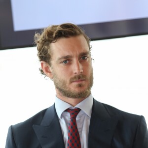 Exclusif - Pierre Casiraghi lors de la présentation des Monaco Globes Series au Yacht Club de Monaco le 27 février 2018. Cette course offshore en Imoca, en double et sans escale, aura lieu du 1er au 8 juin 2018 et sera qualificative pour le Vendée Globe. © Olivier Huitel/Pool restreint Monaco/Bestimage-Crystal