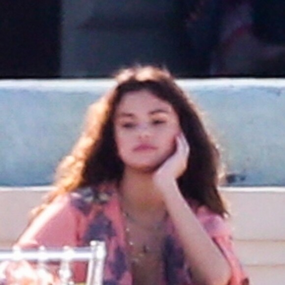 Exclusif - Justin Bieber et sa compagne Selena Gomez - Mariage de Jeremy Bieber et de Chelsey Rebelo-Bieber à Montego Bay en Jamaïque, le 19 février 2018