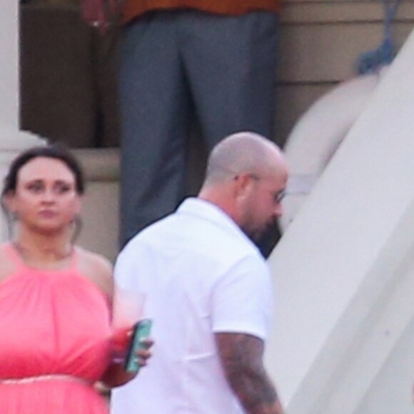 Exclusif - Justin Bieber et sa compagne Selena Gomez - Mariage de Jeremy Bieber et de Chelsey Rebelo-Bieber à Montego Bay en Jamaïque, le 19 février 2018