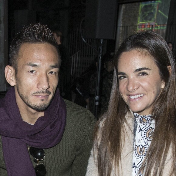 Hidetoshi Nakata et Laure Hériard-Dubreuil - Front Row - People au défilé de mode automne-hiver PAP Femme 2018/2019 "Giambattista Valli" à Paris le 5 mars 2018. © Olivier Borde / Bestimage