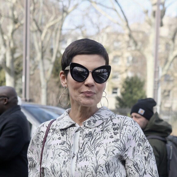 Cristina Cordula - Arrivées au défilé de mode prêt à porter Automne Hiver 2018/2019 "Giambattista Valli " à Paris le 5 mars 2018.