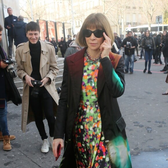 Anna Wintour - Arrivées au défilé de mode prêt à porter Automne Hiver 2018/2019 "Giambattista Valli " à Paris le 5 mars 2018.