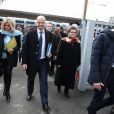 Brigitte Macron a accompagné le ministre de l'Education Nationale, Jean-Michel Blanquer au lycée Carnot de Dijon afin d'y évoquer la lutte contre le harcèlement à l'école à Dijon le 5 mars 2018 © Dominique Jacovides/Bestimage