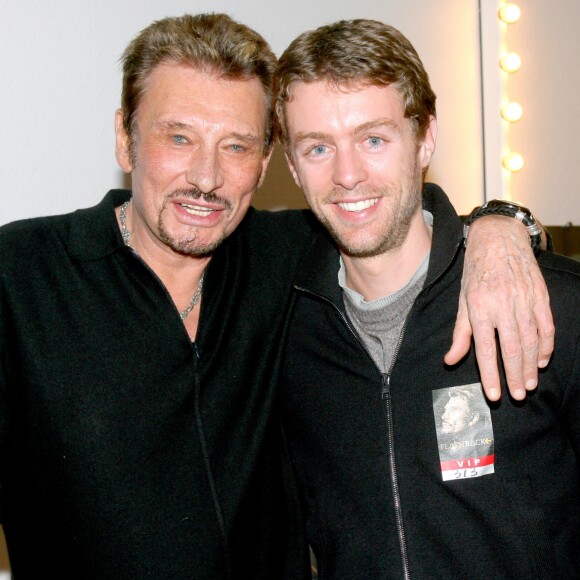 EXCLUSIF - JOHNNY HALLYDAY ET GREGORY BOUDOU (FRERE DE LAETICIA) - DERNIER CONCERT A TOULOUSE POUR LA TOURNEE FLASHBACK TOUR 2007 03/03/2007 - Toulouse