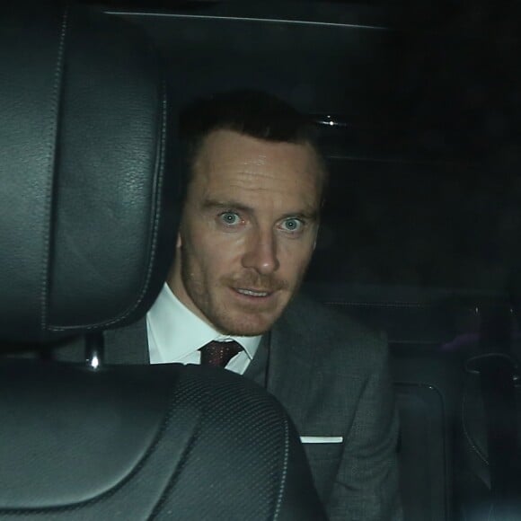 Alicia Vikander et Michael Fassbender à la sortie de l'after-party du film "Tomb Raider" au club Home House à Londres, le 6 mars 2018 