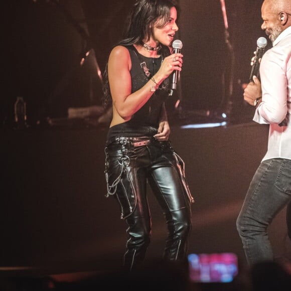 Exclusif - La chanteuse Shy'm en concert, avec son père Harry Marthe, aux Folies Bergère à Paris. Le 7 mars 2018 © Cyril Moreau / Bestimage