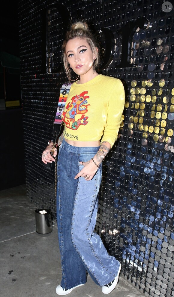 Paris Jackson arrive à la soirée Dior Addict par Dior Makeup au Poppy. West Hollywood, le 14 mars 2018.