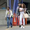 Exclusif - Melanie Brown (Mel B) passe prendre sa fille Angel à l'école à Los Angeles le 9 mars 2018.