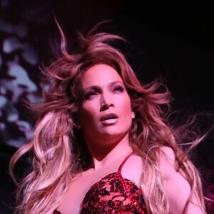 Jennifer Lopez en concert à Las Vegas, le 23 février 2018.