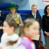Le roi Philippe et la reine Mathilde de Belgique en visite d'état au Canada, visitent l'école primaire "Le Carignan" à Montréal.