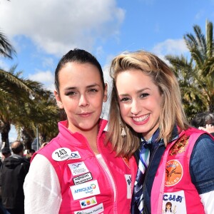 Pauline Ducruet et Jazmin Grace Grimaldi - Départ du 28ème Rallye Aicha des Gazelles depuis la Promenade des Anglais à Nice le 17 mars 2018. © Bruno Bebert/Bestimage