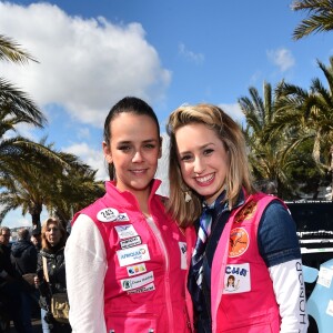 Pauline Ducruet et Jazmin Grace Grimaldi - Départ du 28ème Rallye Aicha des Gazelles depuis la Promenade des Anglais à Nice le 17 mars 2018. © Bruno Bebert/Bestimage