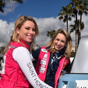 Kiera Chaplin et Jazmin Grace Grimaldi - Départ du 28ème Rallye Aicha des Gazelles depuis la Promenade des Anglais à Nice le 17 mars 2018. © Bruno Bebert/Bestimage