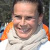 La princesse Stéphanie de Monaco - Départ du 28ème Rallye Aicha des Gazelles depuis la Promenade des Anglais à Nice le 17 mars 2018.