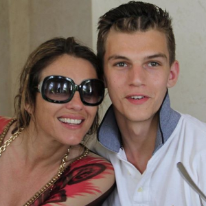 Elizabeth Hurley et son neveu Miles. Mars 2018.