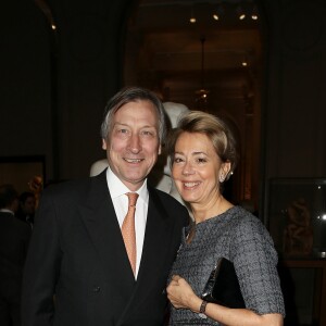 Vincent Mertens de Wilmars, ambassadeur de Belgique en France et sa femme - Soirée au Musée Rodin à l'occasion de la visite d'Etat en France du grand-duc H. de Luxembourg et la grande-duchesse MT. de Luxembourg à Paris le 20 mars 2018. © Dominique Jacovides/Bestimage