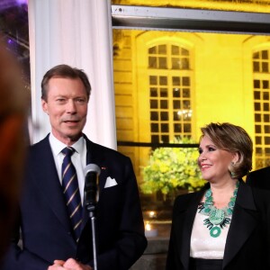 LL.AA.RR. Grand-Duc Henri et la Grande-Duchesse Maria Teresa de Luxembourg - Soirée au Musée Rodin à l'occasion de la visite d'Etat en France du grand-duc H. de Luxembourg et la grande-duchesse MT. de Luxembourg à Paris le 20 mars 2018. © Dominique Jacovides/Bestimage