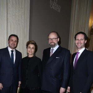 Xavier Bettel, Premier Ministre du Luxembourg, le prince Robert de Luxembourg et la princesse Julie de Nassau, Gauthier Destenay - Soirée au Musée Rodin à l'occasion de la visite d'Etat en France du grand-duc H. de Luxembourg et la grande-duchesse MT. de Luxembourg à Paris le 20 mars 2018. © Dominique Jacovides/Bestimage