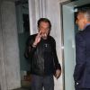 Johnny Hallyday et sa femme Laeticia sont allés dîner avec Christian Audigier et sa fiancée Nathalie Sorensen au restaurant Mr Chow à Los Angeles le 23 janvier 2015.23/01/2015 - Los Angeles