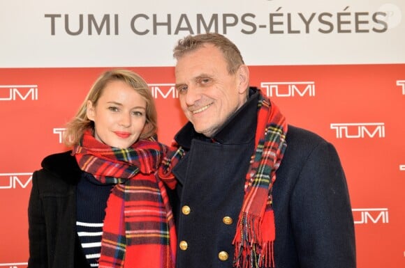 Jean-Charles de Castelbajac et sa compagne Pauline de Drouas - Inauguration d'une nouvelle boutique de maroquinerie "Tumi" au 63 avenue des Champs-Elysées à Paris le 22 mars 2018. © Veeren/Bestimage