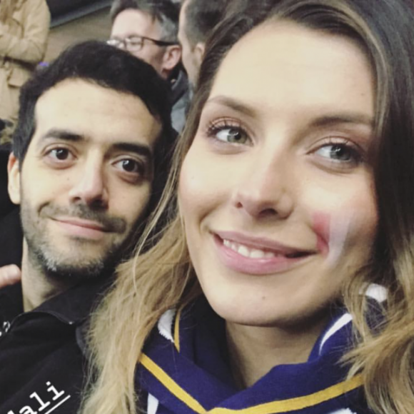 Camille Cerf et Tarek Boudali, duo complice au stade de France vendredi 23 mars 2018 à l'occasion du match opposant la France à la Colombie.