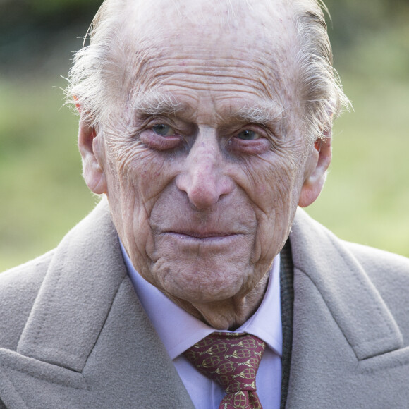 Le prince Philip, duc d'Edimbourg, avec la reine Elizabeth II le 4 février 2018 à la messe à l'église Saint-Mary près de Sandringham.