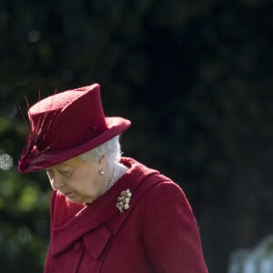 Le prince Philip, duc d'Edimbourg, avec la reine Elizabeth II le 4 février 2018 à la messe à l'église Saint-Mary près de Sandringham.