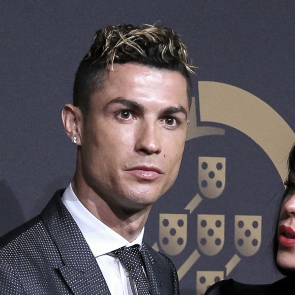 Cristiano Ronaldo et Georgina Rodriguez lors de la cérémonie des Quina Awards, trophées de la Fédération portugaise de football, le 19 mars 2018 à Lisbonne.