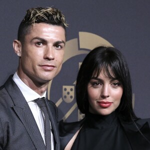 Cristiano Ronaldo et Georgina Rodriguez lors de la cérémonie des Quina Awards, trophées de la Fédération portugaise de football, le 19 mars 2018 à Lisbonne.