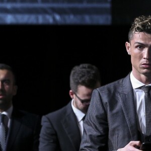 Cristiano Ronaldo et Georgina Rodriguez lors de la cérémonie des Quina Awards, trophées de la Fédération portugaise de football, le 19 mars 2018 à Lisbonne.