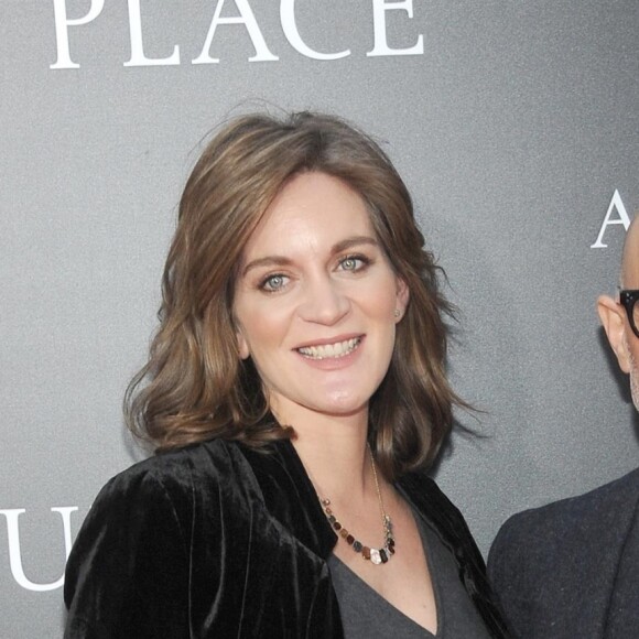 Felicity Blunt enceinte et Stanley Tucci - Avant-première de 'A Quiet Place' au Loews Lincoln Square à New York. Le 2 avril 2018.