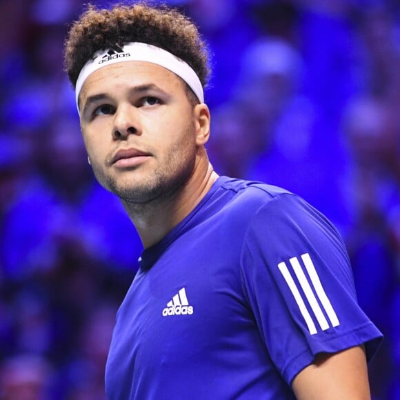 Jo-Wilfried Tsonga - 4ème match de la Finale de la coupe Davis en simple opposant la France à la Belgique remporté par David Goffin (7-6 [5], 6-3, 6-2) au Stade Pierre Mauroy à Lille, le 26 novembre 2017. © Perusseau-Veeren/Bestimage