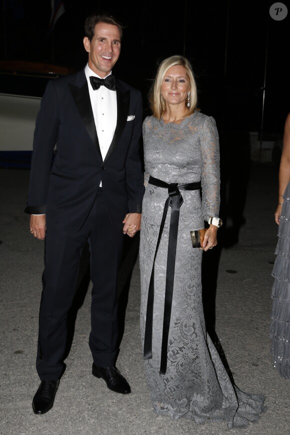 Le prince Pavlos de Grèce et la princesse Marie-Chantal à la soirée des 50 ans de mariage du roi Constantin et de la reine Anne-Marie de Grèce à Athènes en Grèce le 18 septembre 2014.