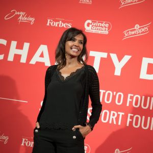 Semi-exclusif - Karine Le Marchand - Dîner de charité pour la fondation Samuel Eto'o au Petit Palais à Paris, France, le 5 avril 2018. © Tiziano da Silva/Bestimage