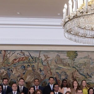 Le roi Felipe VI d'Espagne en audience au palais de Zarzuela à Madrid, le 6 avril 2018.