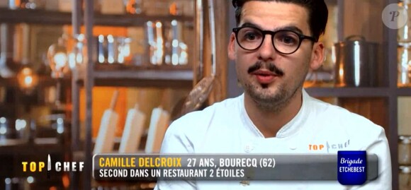 Camille dans "Top Chef" (M6), épisode diffusé mercredi 11 avril 2018.