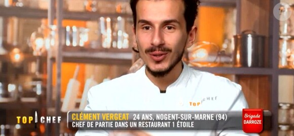 Clément dans "Top Chef" (M6), épisode diffusé mercredi 11 avril 2018.