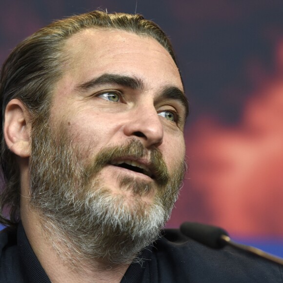 Joaquin Phoenix à la Conférence de presse pour le film "Don't Worry, he won't get far on foot" lors du 68e festival du film de Berlin, La Berlinale le 20 février 2018.