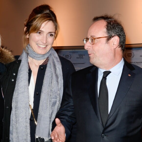 François Hollande et Julie Gayet - Première du film documentaire "The Ride" au MK2 Bibliothèque à Paris. Le 26 janvier 2018 © Coadic Guirec / Bestimage